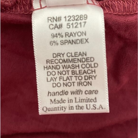 NWT Michael Lauren REVOLVE Burgundy Kentmore Tank Dress with Smocking Size M - Picture 6 of 6